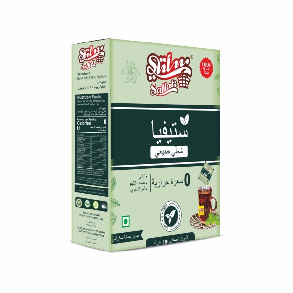 مُحلِي ستيفيا سلّتي 100 ظرف